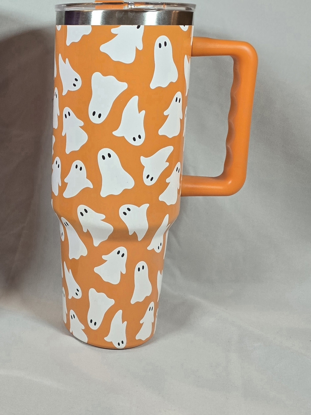 Ashland Ghost Halloween Tumbler 40 oz Stainless Steel Orange Travel Mug Handle